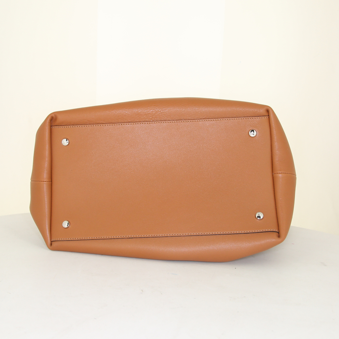 Sac à main Tod's en cuir marron camel - Detail D4
