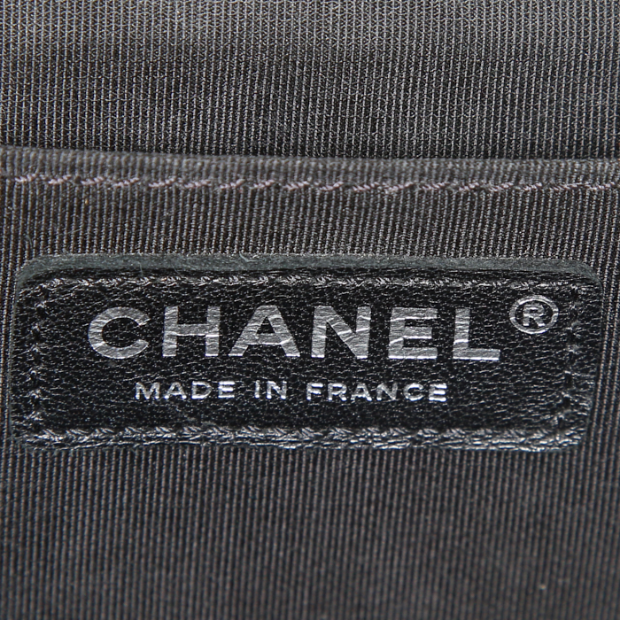 Borsa Chanel Timeless in pelle trapuntata a zigzag nera - Detail D4