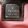Fendi Big Mama bag worn on the shoulder or carried in the hand in green and brown foal and brown leather - Detail D3 thumbnail