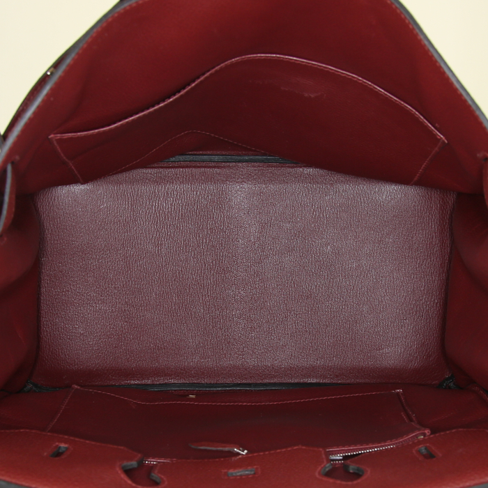 Hermes Birkin 35 cm handbag in burgundy togo leather - Detail D2