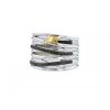 Mauboussin Kiff & Kiss ring in silver,  yellow gold and diamonds - 00pp thumbnail