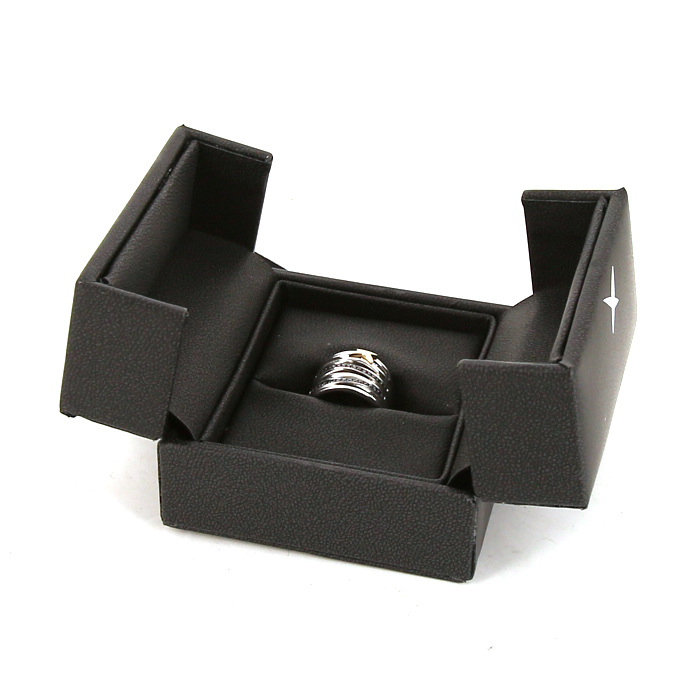 Bague Mauboussin Kiff & Kiss en argent,  or jaune et diamants noirs - Detail D2