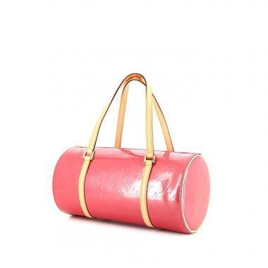 Louis Vuitton Papillon handbag in pink monogram patent leather and natural leather