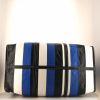 Sac cabas Balenciaga Bazar shopper taille XL en cuir tricolore bleu noir et blanc - Detail D4 thumbnail