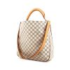 Louis Vuitton Soffi shopping bag in azur damier canvas and natural leather - 00pp thumbnail