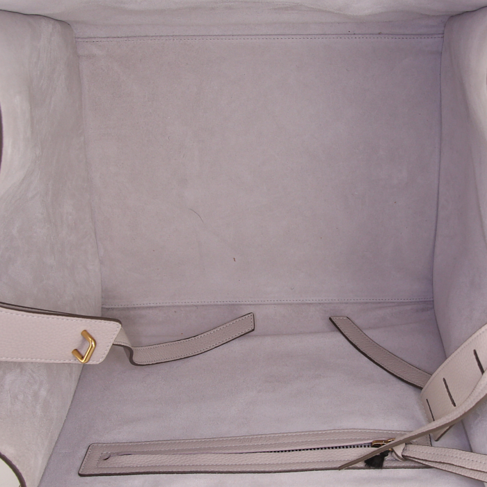Sac cabas Céline Phantom en cuir grainé beige - Detail D2
