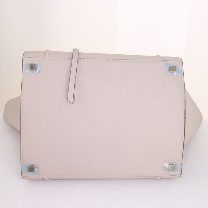 Sac cabas Céline Phantom en cuir grainé beige - Detail D4