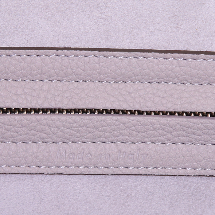 Shopping bag Céline Phantom in pelle martellata beige - Detail D5