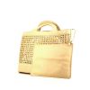Chanel Vintage handbag in beige leather and raffia - 00pp thumbnail