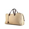 Hermes Victoria travel bag in beige canvas and brown leather - 00pp thumbnail