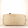 Hermes Victoria travel bag in beige canvas and brown leather - Detail D4 thumbnail