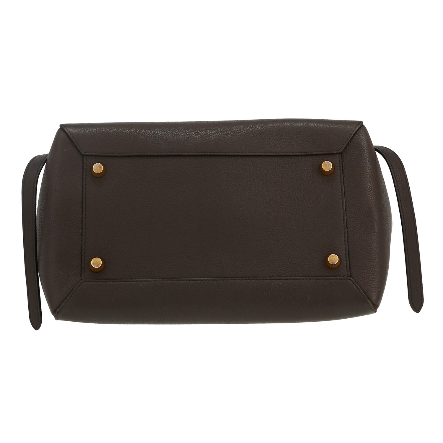 Sac à main Celine  Belt grand modèle  en cuir grainé gris anthracite - Detail D1