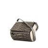 Borsa a tracolla Givenchy Pandora modello medio in pitone grigio e beige - 00pp thumbnail