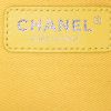 Chanel Deauville bag in beige canvas and yellow leather - Detail D4 thumbnail
