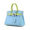 Hermes Birkin 30 cm handbag in blue Celeste and green Kiwi epsom leather - 00pp thumbnail