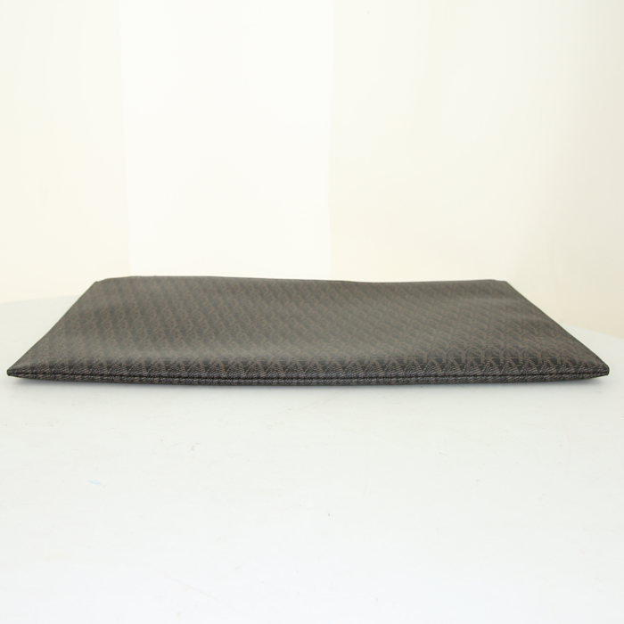 Pochette Saint Laurent en toile monogram noire - Detail D4