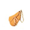Dior Saddle pouch in yellow monogram patent leather - 00pp thumbnail
