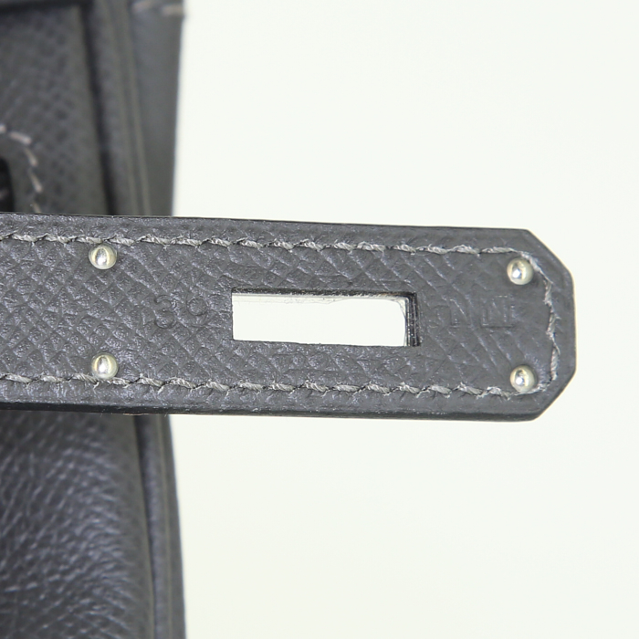 Hermes Kelly 35 cm bag, 2010, in grey epsom leather - Detail D5