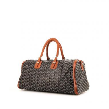 Sold at Auction: Goyard Croisere Metallic Silver Leather Duffle Bag
