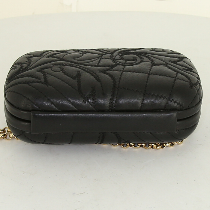Versace Medusa clutch in black quilted leather - Detail D4