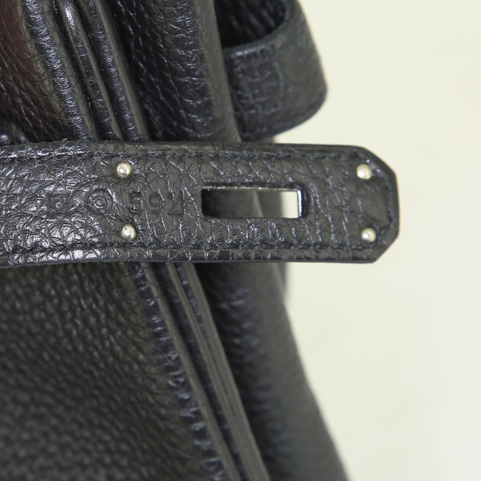 Borsa Hermes Birkin 35 cm in pelle togo nera - Detail D4