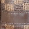 Louis Vuitton travel bag in ebene damier canvas and brown leather - Detail D3 thumbnail