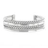 Articulated David Yurman Stax bracelet in silver and diamonds - 00pp thumbnail