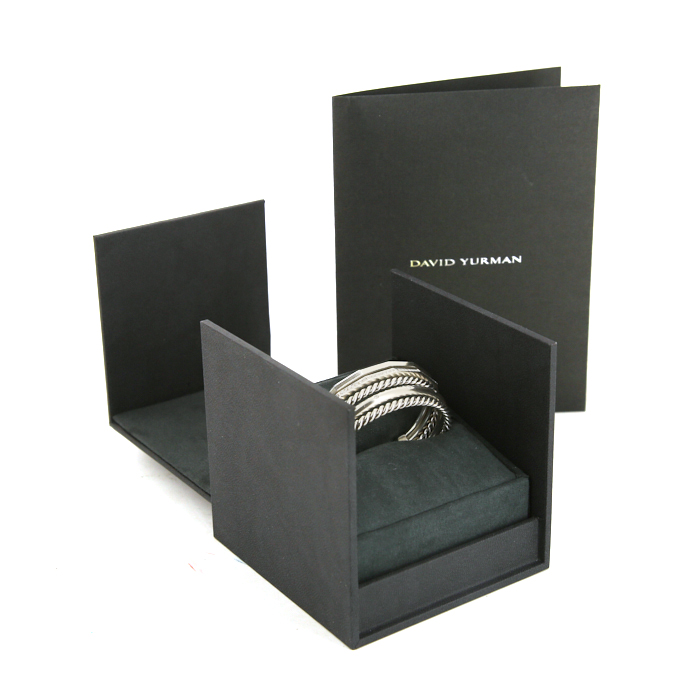 Brazalete articulado David Yurman Stax en plata y diamantes