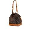 Shopping bag Louis Vuitton petit Noé modello grande in tela monogram marrone e pelle naturale - 00pp thumbnail