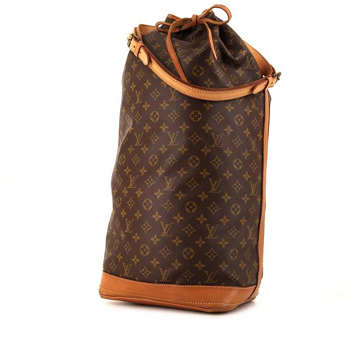 Sold at Auction: Louis Vuitton, Louis Vuitton, sac de voyage Toile Monogram  et cuir naturel, intérieur en t