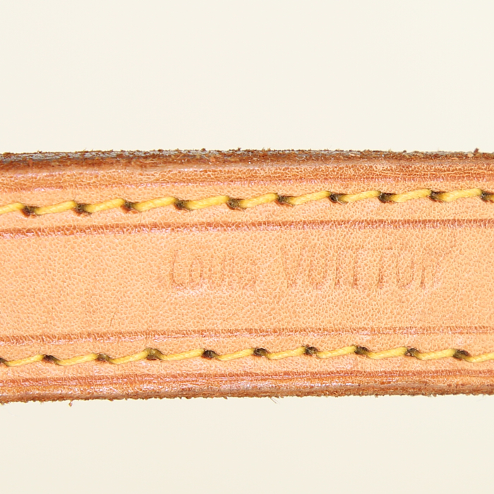 Borsa a secchiello Louis Vuitton in tela monogram e pelle naturale - Detail D3