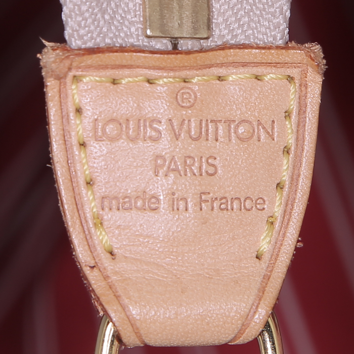 Louis Vuitton Antigua medium model shopping bag in beige and red canvas - Detail D3