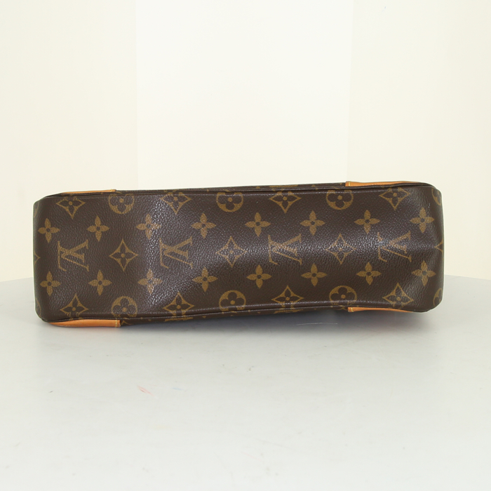 Louis Vuitton Boulogne handbag in brown monogram canvas and natural leather - Detail D4