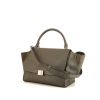 Celine Trapeze medium model bag worn on the shoulder or carried in the hand in grey grained leather and grey suede - 00pp thumbnail