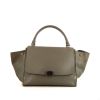 Celine Trapeze medium model bag worn on the shoulder or carried in the hand in grey grained leather and grey suede - 360 thumbnail