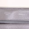 Sac porté épaule ou main Celine Trapeze moyen modèle en cuir grainé gris et daim gris - Detail D4 thumbnail