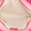 Borsa Louis Vuitton Editions Limitées in tela beige e rosa con motivo e pelle rosa - Detail D2 thumbnail