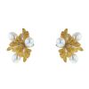 Buccellati earrings in yellow gold,  white gold and pearls - 00pp thumbnail