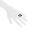 Anello Chanel in oro giallo,  diamanti e pietre semi preziose - Detail D2 thumbnail