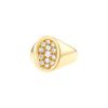 Mauboussin 1980's signet ring in yellow gold and diamonds - 00pp thumbnail