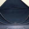 Borsa portadocumenti Hermès Sac à dépêches in pelle Epsom blu indaco - Detail D2 thumbnail