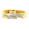 Bracelet Moderniste années 70 Vintage en or jaune,  or blanc et diamants - 00pp thumbnail