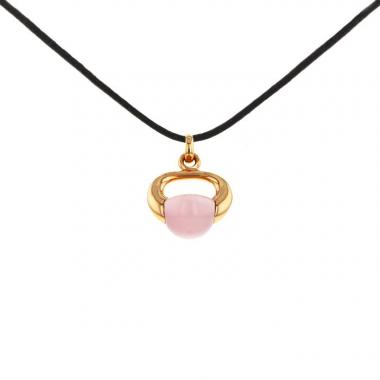 Colgante Pomellato Luna en oro rosa y cuarzo rosa