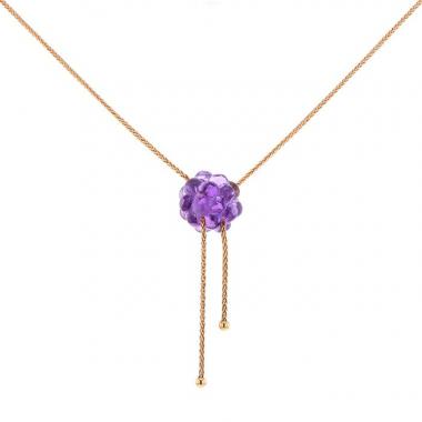Collana Boucheron Grains de Mure in oro rosa e ametista