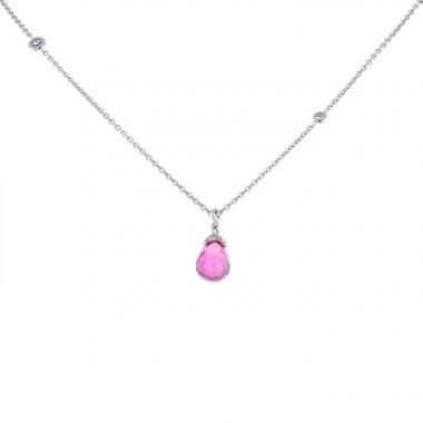 Chaumet Le Grand Frisson necklace in white gold,  diamonds and tourmaline