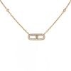 Messika Move Uno necklace in pink gold and diamonds - 00pp thumbnail