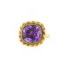 Vintage end of the 19th Century ring in 14 carats yellow gold and amethyst - 00pp thumbnail