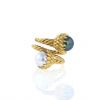 Tiffany & Co Jean Schlumberger 1970's ring in yellow gold,  black pearl and white pearl - 360 thumbnail