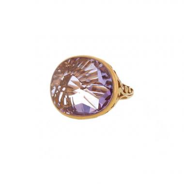 Pomellato Arabesques ring in pink gold and amethyst