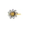 Vintage end of the 19th Century ring in yellow gold,  silver and diamonds and in diamond - 00pp thumbnail